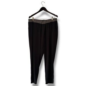 Alembika Black and Grey Elastic Waist Slinky Pull-on Pants Classic Sz 5 (14-16)